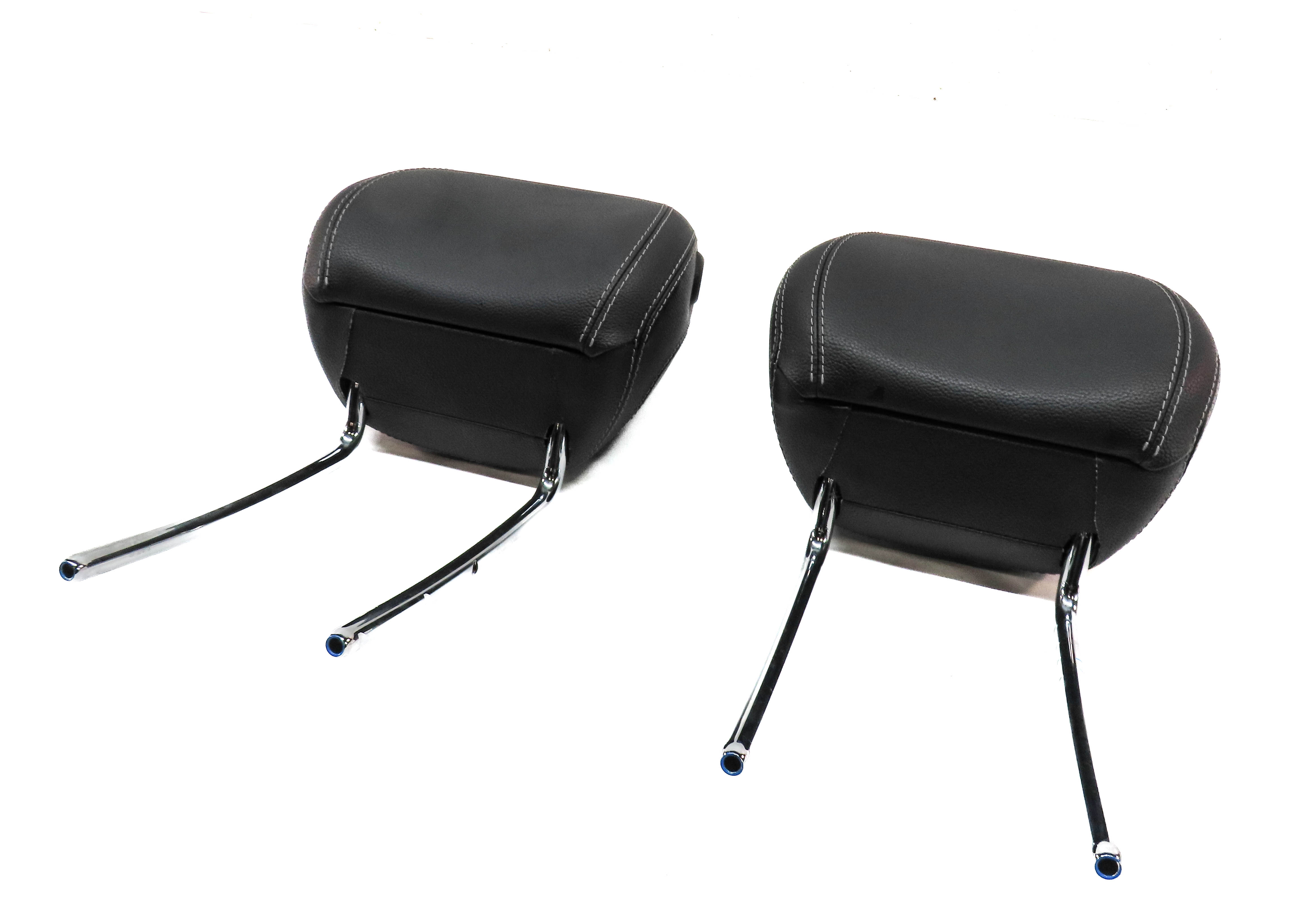 12-13 MERCEDES GL ML (W166 X166) FRONT LEFT & RIGHT SEAT HEADREST SET 2 (BLACK) — exact item pictured